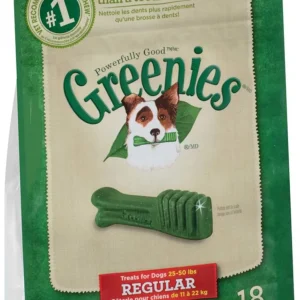 Greenies Dog Dental Dog Treats Regular Original 18 oz, 18 ct