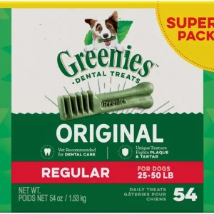 Greenies Dog Dental Dog Treats Regular, Original, 54 oz, 54 ct