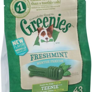 Greenies Dog Dental Dog Treats Teenie, Fresh, 12 oz, 43 ct