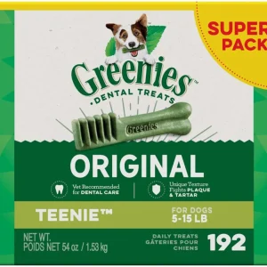 Greenies Dog Dental Dog Treats Teenie, Original, 54 oz, 192 ct