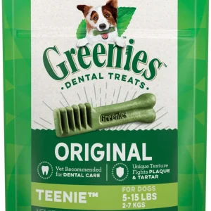 Greenies Dog Dental Dog Treats Teenie, Original, 6 oz, 22 ct