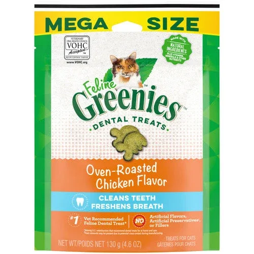 Greenies Feline Adult Cat Dental Treats Oven Roasted Chicken 4.6oz - Image 2