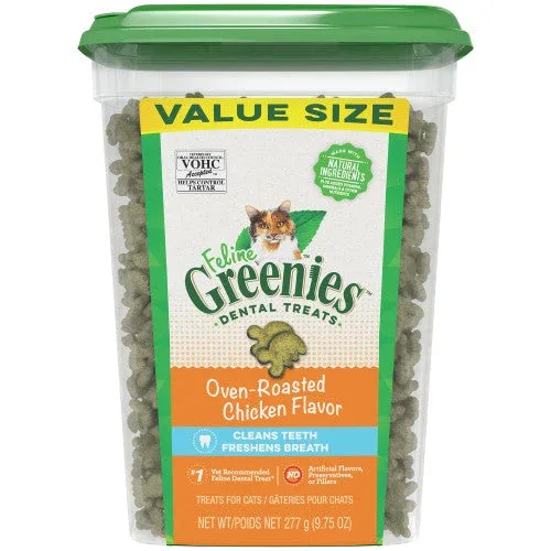 Greenies Feline Adult Cat Dental Treats Oven Roasted Chicken 9.75oz - Image 2