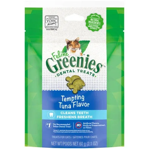 Greenies Feline Adult Cat Dental Treats Tempting Tuna 2.1oz - Image 2