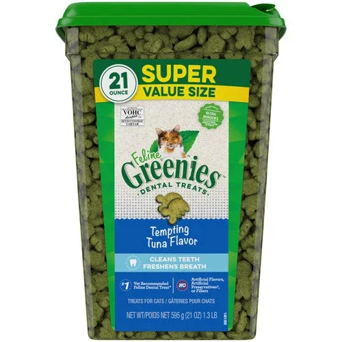 Greenies Feline Adult Cat Dental Treats Tempting Tuna 21oz - Image 2