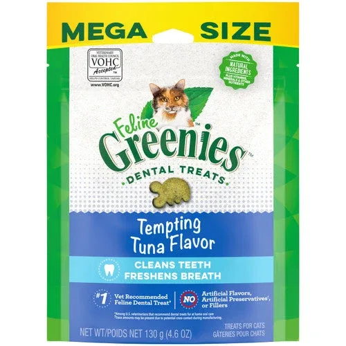 Greenies Feline Adult Cat Dental Treats Tempting Tuna 4.6oz - Image 2