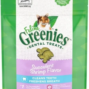 Greenies Feline Natural Dental Treats Succulent Shrimp Flavor