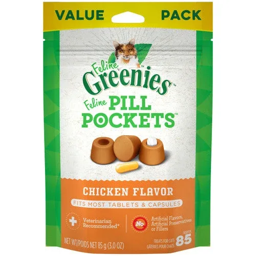 Greenies Feline Pill Pockets Cat Treats Chicken 3oz 85ct - Image 2
