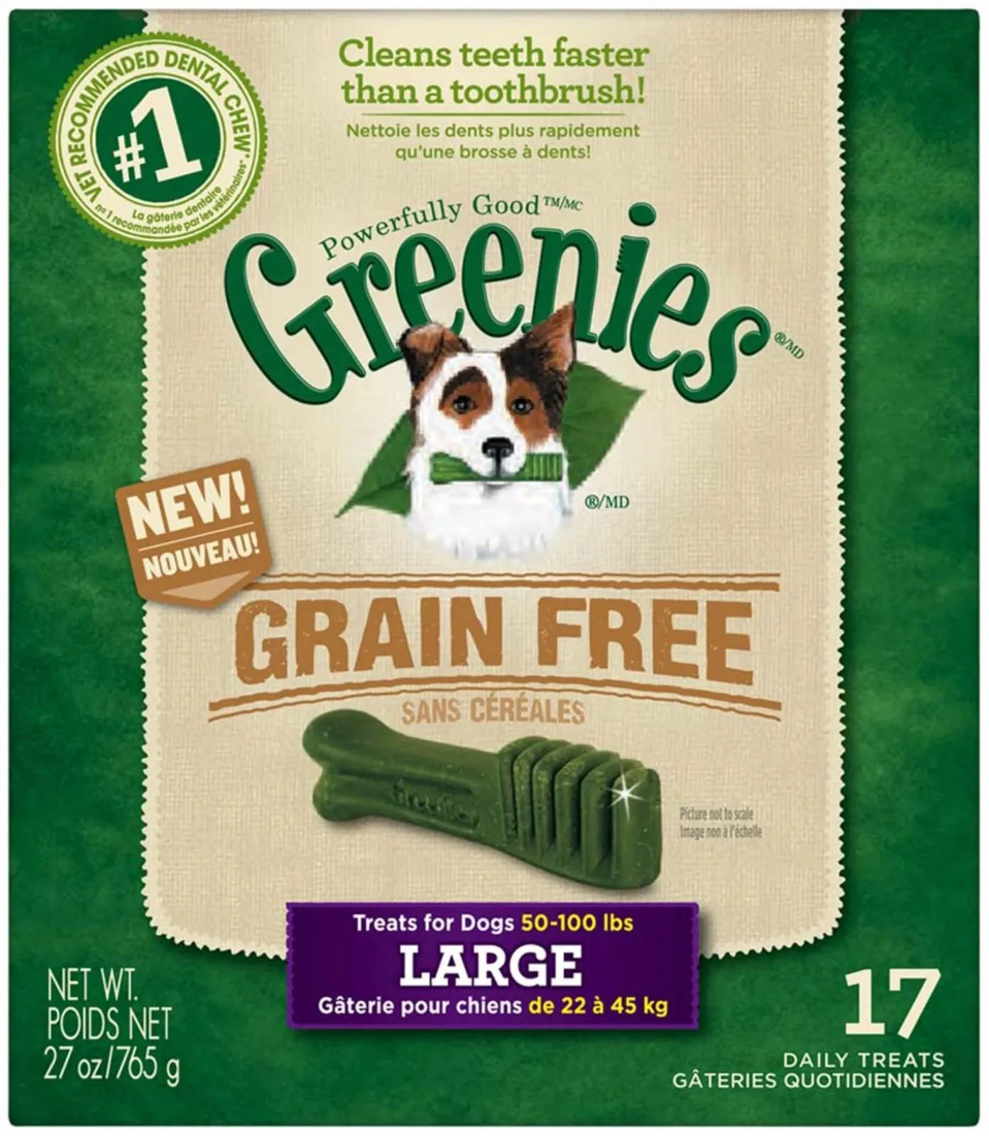 Greenies Grain-Free Dog Dental Dog Treats Large Original 27 oz, 17 ct