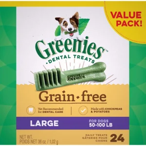Greenies Grain-Free Dog Dental Dog Treats Large Original 36 oz, 24 ct