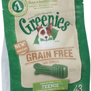 Greenies Grain-Free Dog Dental Dog Treats Teenie Original 12 oz, 43 ct