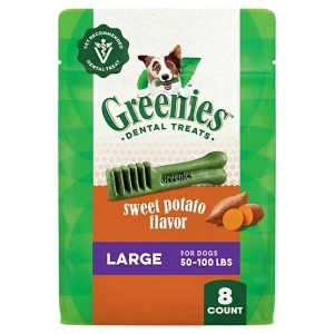 Greenies Large Natural Dog Dental Treats, Sweet Potato Flavor, 12 oz.