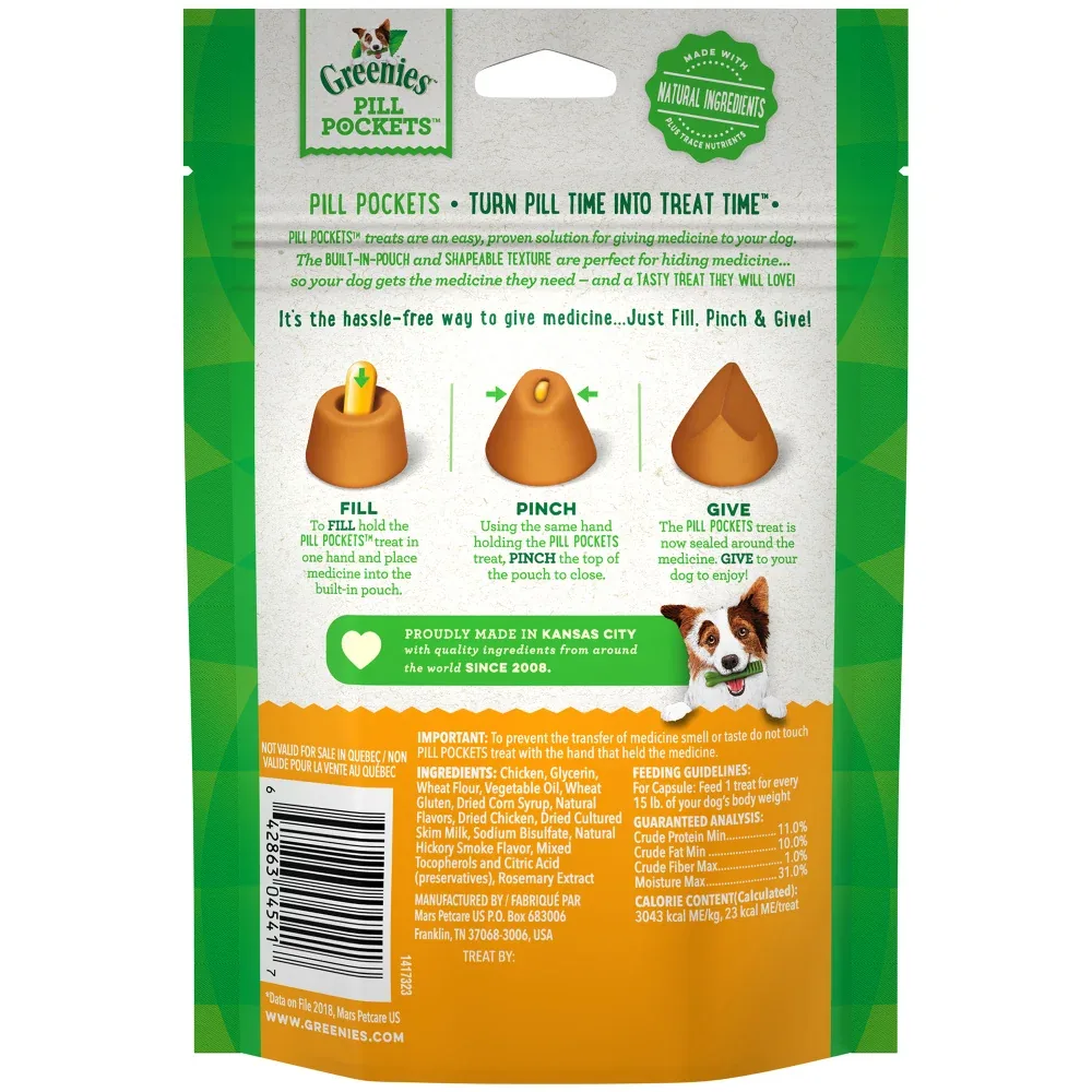 Greenies Pill Pockets Canine Peanut Butter Dog Treats - Image 2