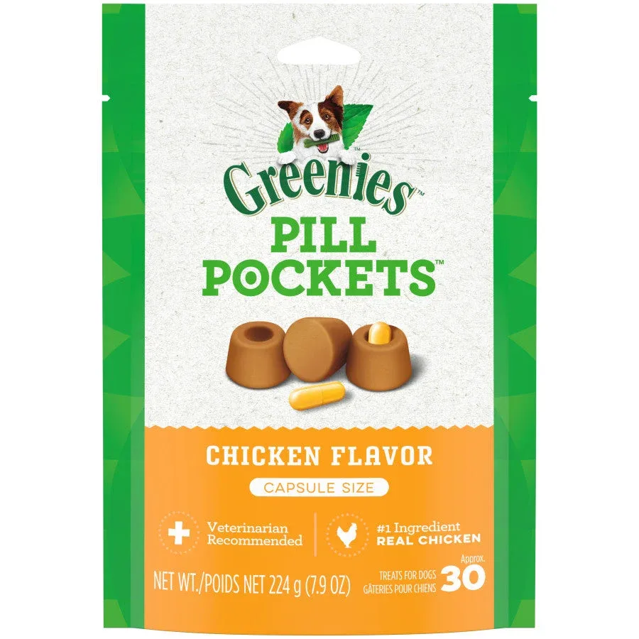 Greenies Pill Pockets for Capsules Chicken, 30 ct, 7.9 oz