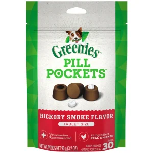 Greenies Pill Pockets for Tablets Hickory Smoke, 30 ct, 3.2 oz