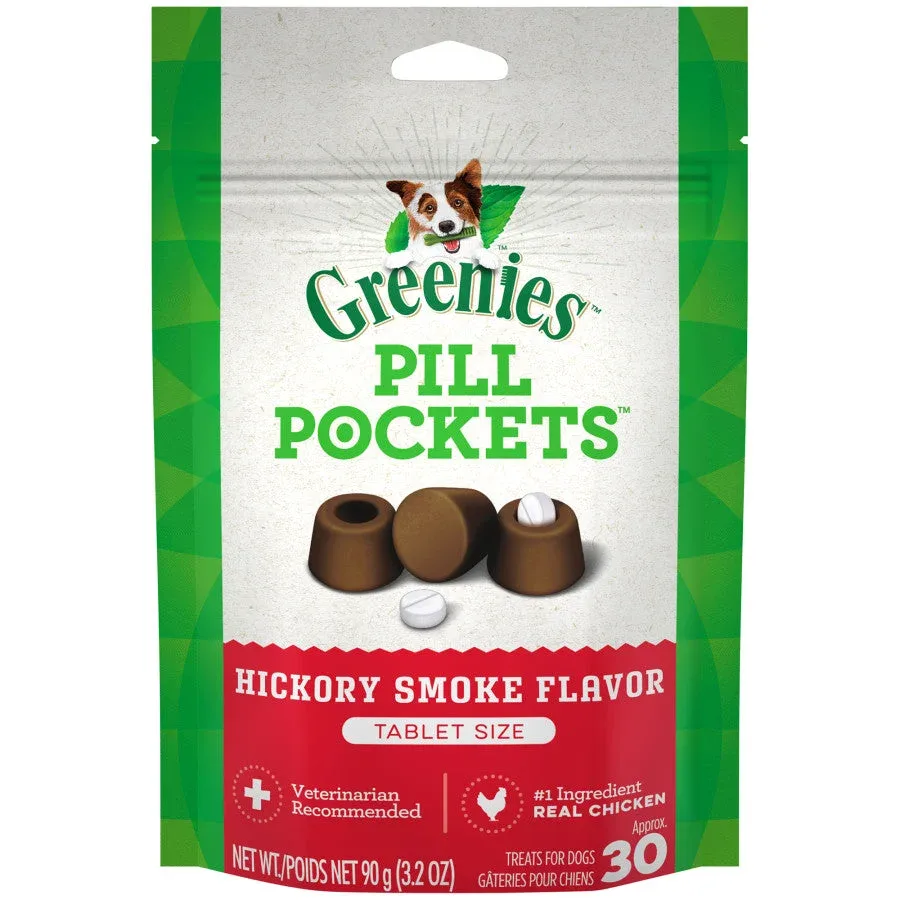 Greenies Pill Pockets for Tablets Hickory Smoke, 30 ct, 3.2 oz