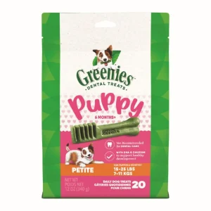 Greenies Puppy 6 Months Dog Dental Dog Treats Teenie, 6 oz