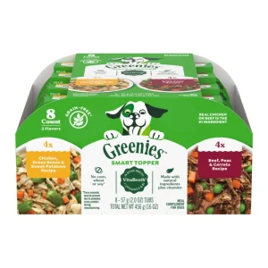 Greenies Smart Topper Grain-Free Wet Dog Food Topper Variety Pack Chicken & Beef, 2 oz each, Case of 8