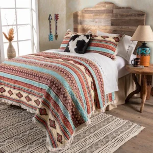 Greenland Home Fashions Red Rocks Ruffle Quilt Set