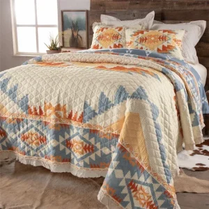 Greenland Home Fashions Southwest Horizon Ruffle Quilt