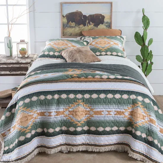 Greenland Home Fashions Zuma Southwest Ruffle Quilt Set - Image 2