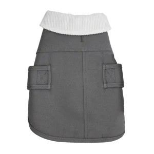 GREY CANVAS DOG COAT