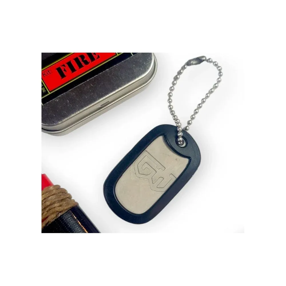 Grim Workshop Dog Tag: Magnesium Fire Starter Dog Tag Survival Necklace