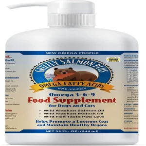 Grizzly Dog Cat Salmon Oil Plus, 32 oz