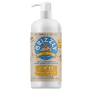 Grizzly Joint Aid w/ Glucosamine, Chondroitin, MSM, Krill Oil & Hyaluronic Acid Dog & Cat Food Supplement