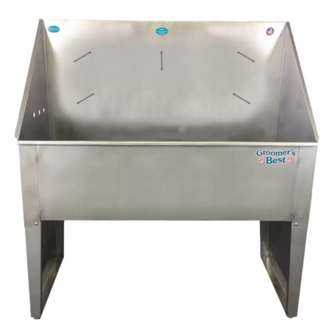 Groomer's Best Standard Tub, 24" x 58", Left Drain