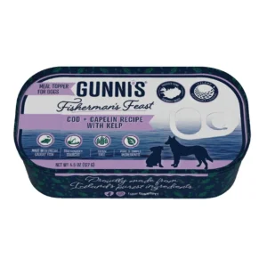 Gunni's Dog Cod Capelin, 4.5 oz each, Case of 12