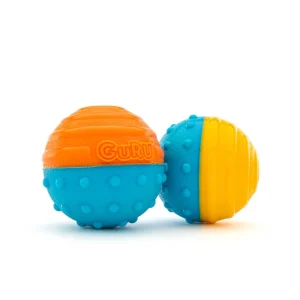 GURU Crunch Squeak Ball Dog Toy Medium, 2 ct