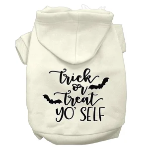Halloween Pet Hoodie Screen Printed, "Trick Or Treat Yo' Self"