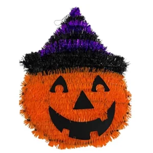 Halloween Pumpkin Tinsel Decor