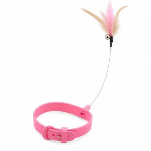 Hands-Free Collar Feather Cat Teaser