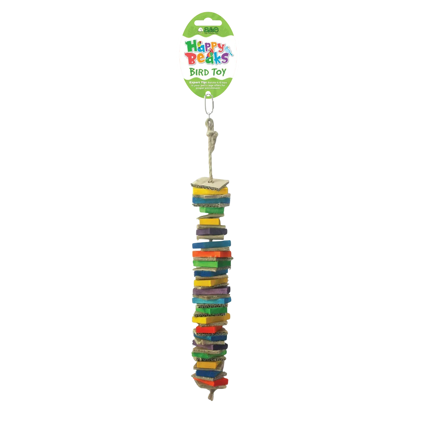 Happy Beaks Board & Block Single Stack Bird Toy, by A&E Cage Co - Image 2