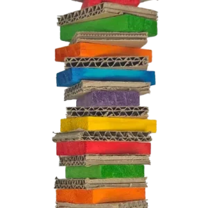 Happy Beaks Board & Block Single Stack Bird Toy, by A&E Cage Co