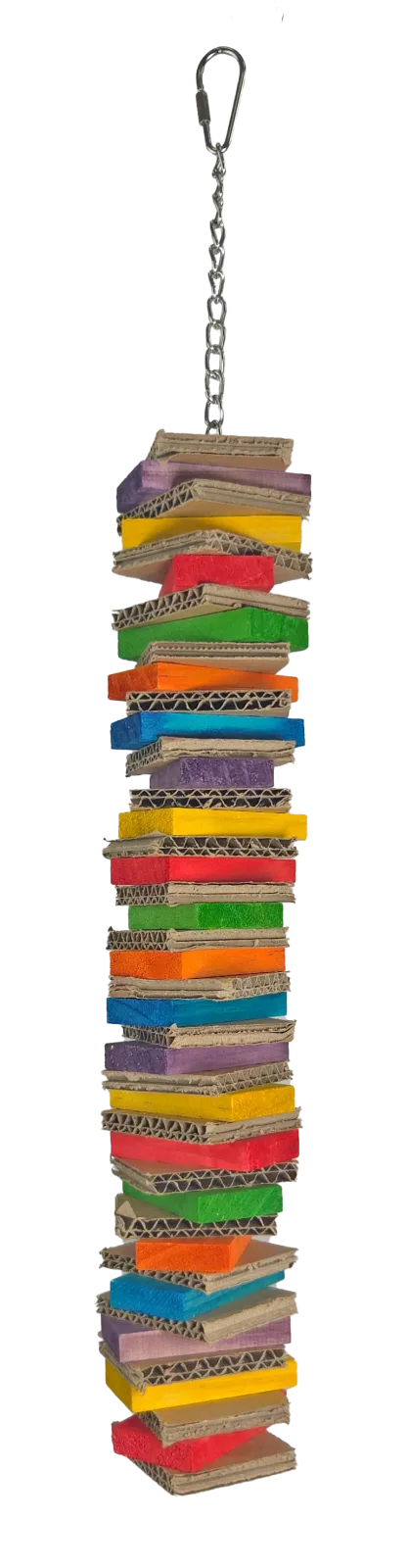 Happy Beaks Board & Block Single Stack Bird Toy, by A&E Cage Co