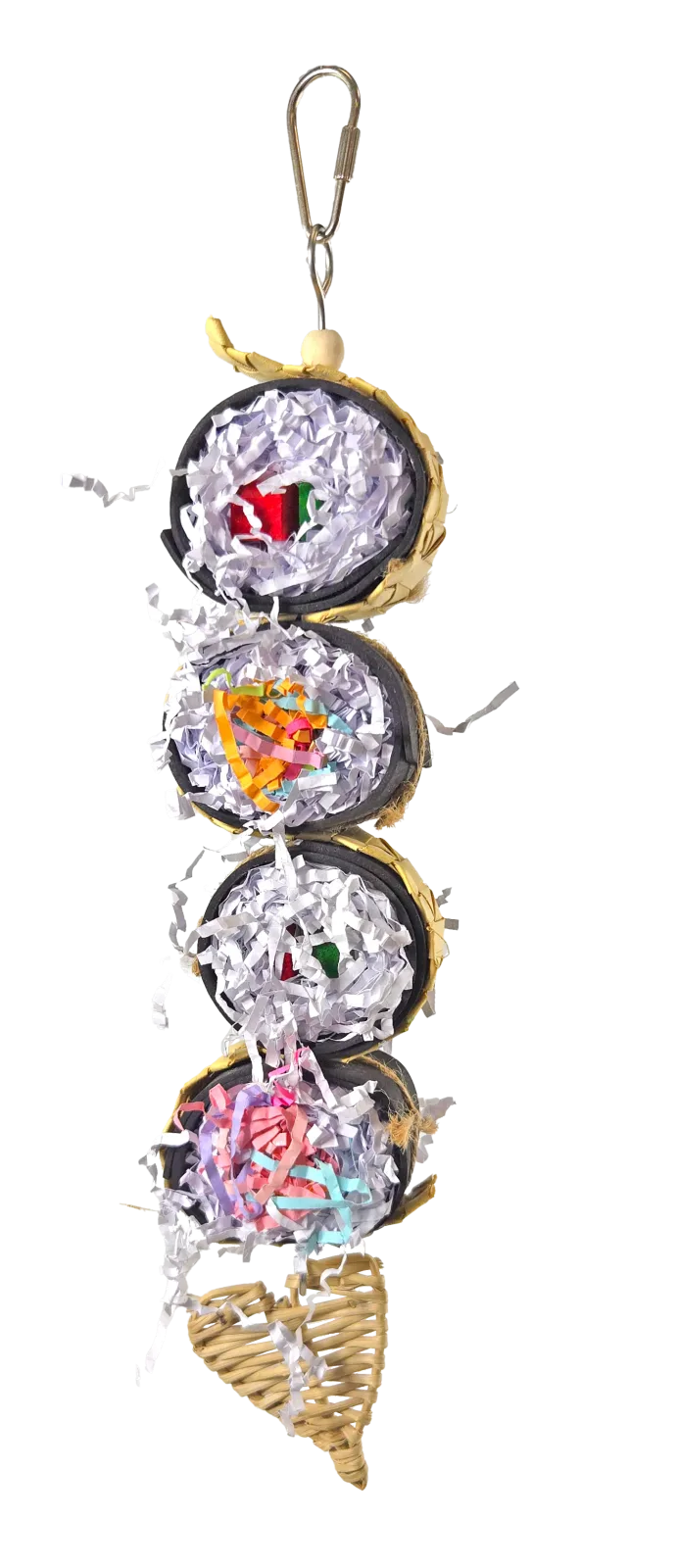 Happy Beaks Cali Roll Sushi Stack Hanging Toy, by A&E Cage Co
