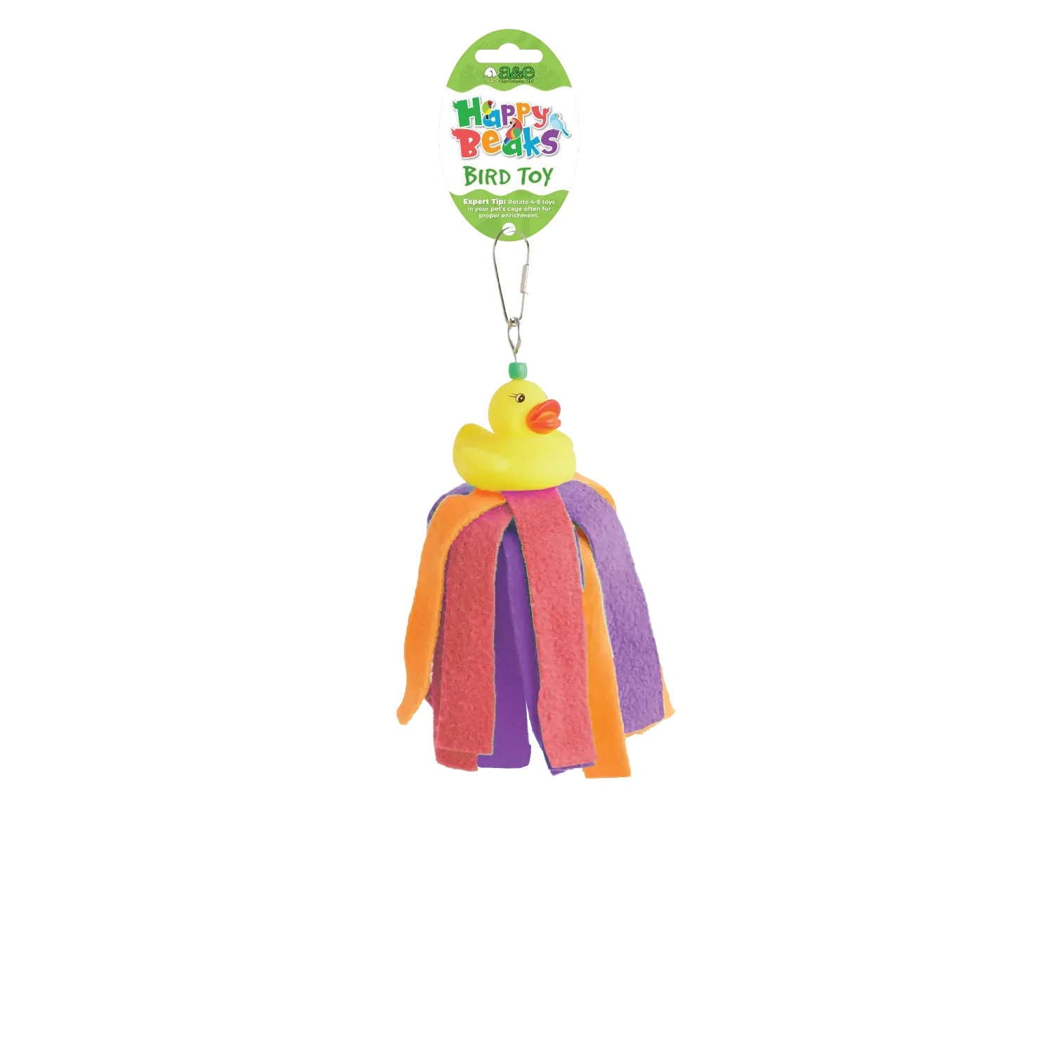 Happy Beaks Fuzzy Duck Comforty Bird Toy, by A&E Cage Co - Image 2