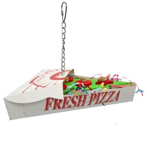 Happy Beaks Pizza Takeout Bird Toy, by A&E Cage Co