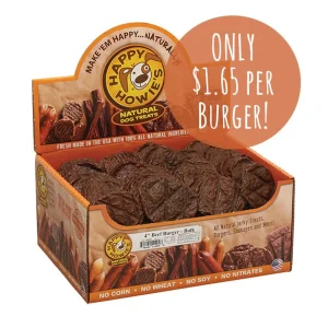 Happy Howie Dog Beef Burger 4 in 60 ct