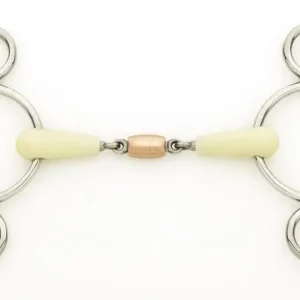 Happy Mouth Copper Roller 2 Ring Gag Bit