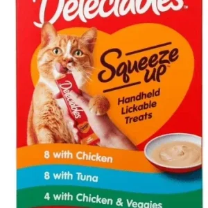 Hartz Delectables Squeeze Up Lickable Wet Cat Treats [Multiple Flavors & Sizes]