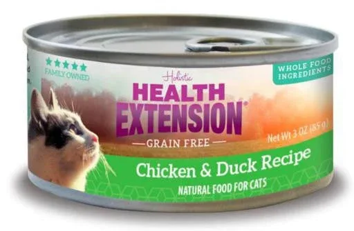 Health Extension Grain Free Chicken and Duck Wet Cat Food 24/3oz {L-1} 587180