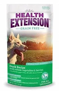Health Extension Grain Free Duck Recipe Dry Dog Food-23.5-lb-{L-1}