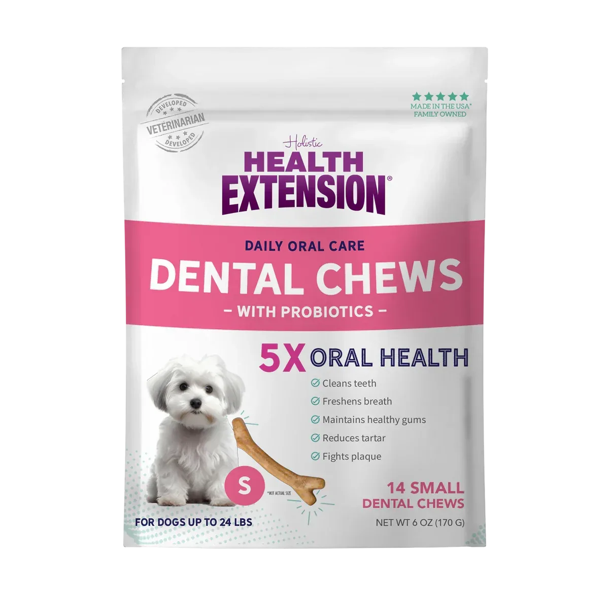 Health Extension Small Probiotic Dental Chews 14pk {L+1}587238