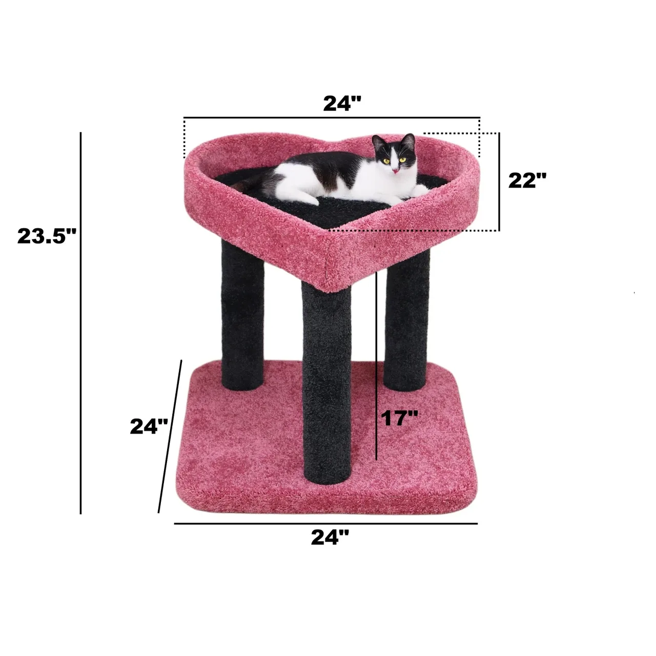 Heart-Shaped Cat Perch – Cozy Lounger for Cats - Image 2