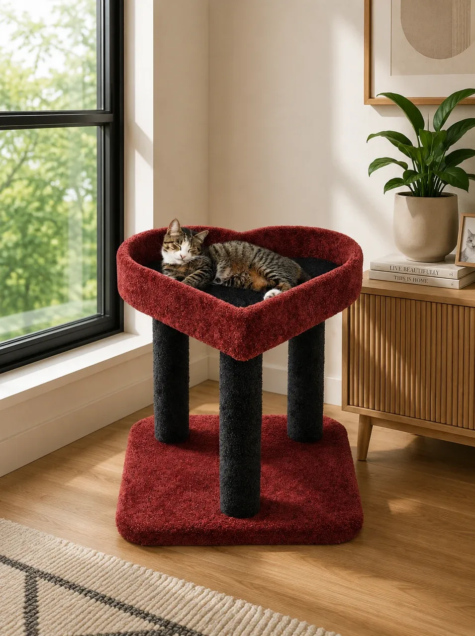 Heart-Shaped Cat Perch – Cozy Lounger for Cats