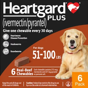 Heartgard Plus For Dogs 51-100 lbs (23-45kg) - 6 Chewables
